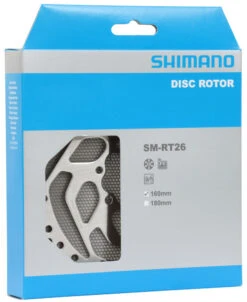 Shimano SM-RT26 6-Loch Bremsscheibe -Günstiges Ebike Meister Geschäft Shimano Bremsscheibe SM RT26S 160mm Verpackung